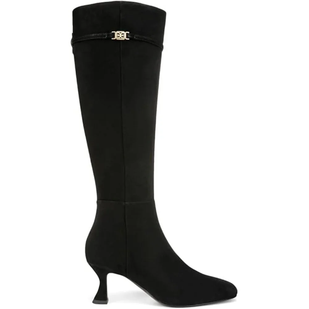 Sam Edelman Lyla Women's Boots Black‎ Suede 7.5 Wide Calf New